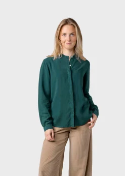 Klitmoller Collective Hemden-Simone shirt - Moss Green White