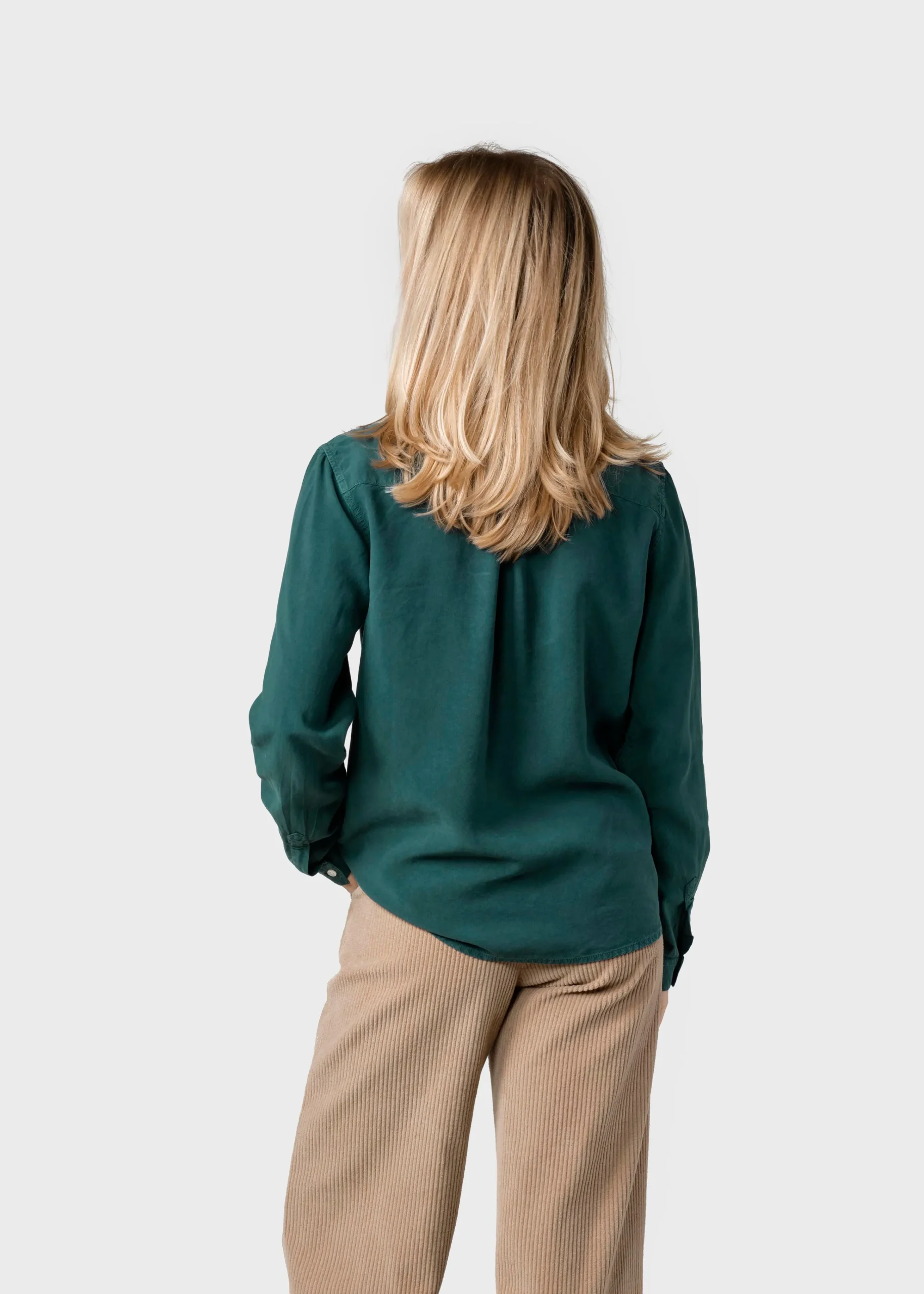 Klitmoller Collective Hemden-Simone shirt - Moss Green White
