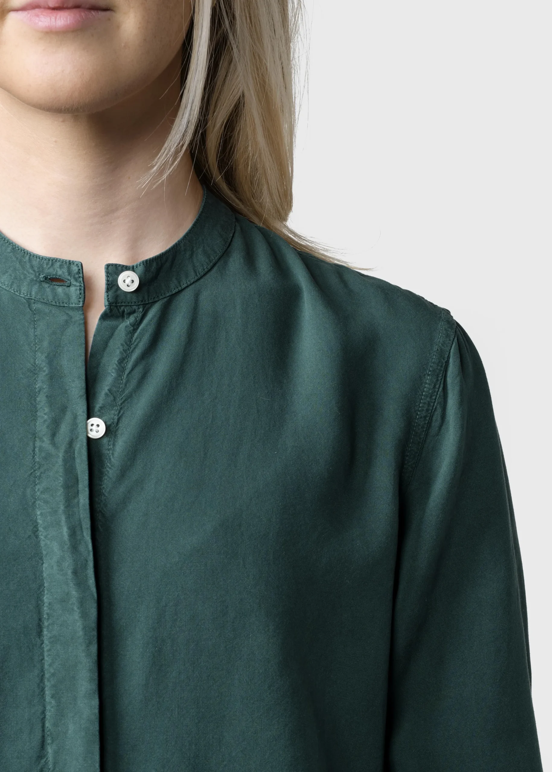 Klitmoller Collective Hemden-Simone shirt - Moss Green White