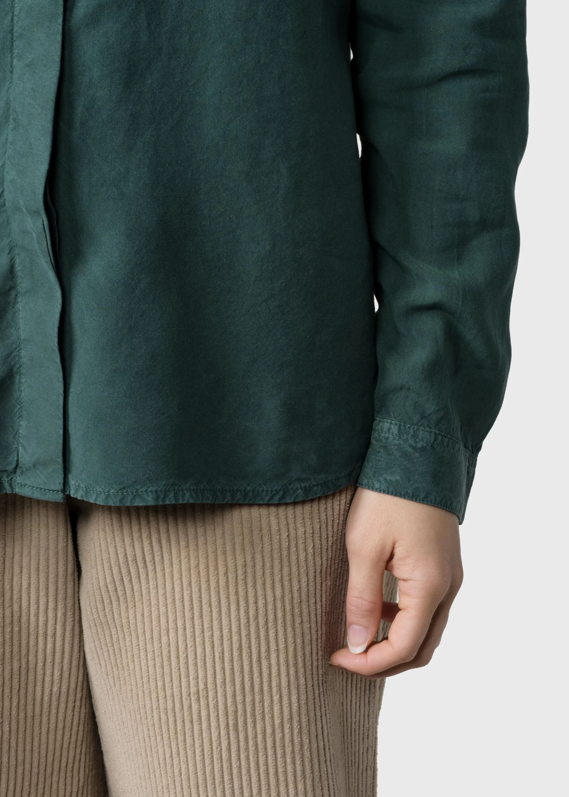 Klitmoller Collective Hemden-Simone shirt - Moss Green White