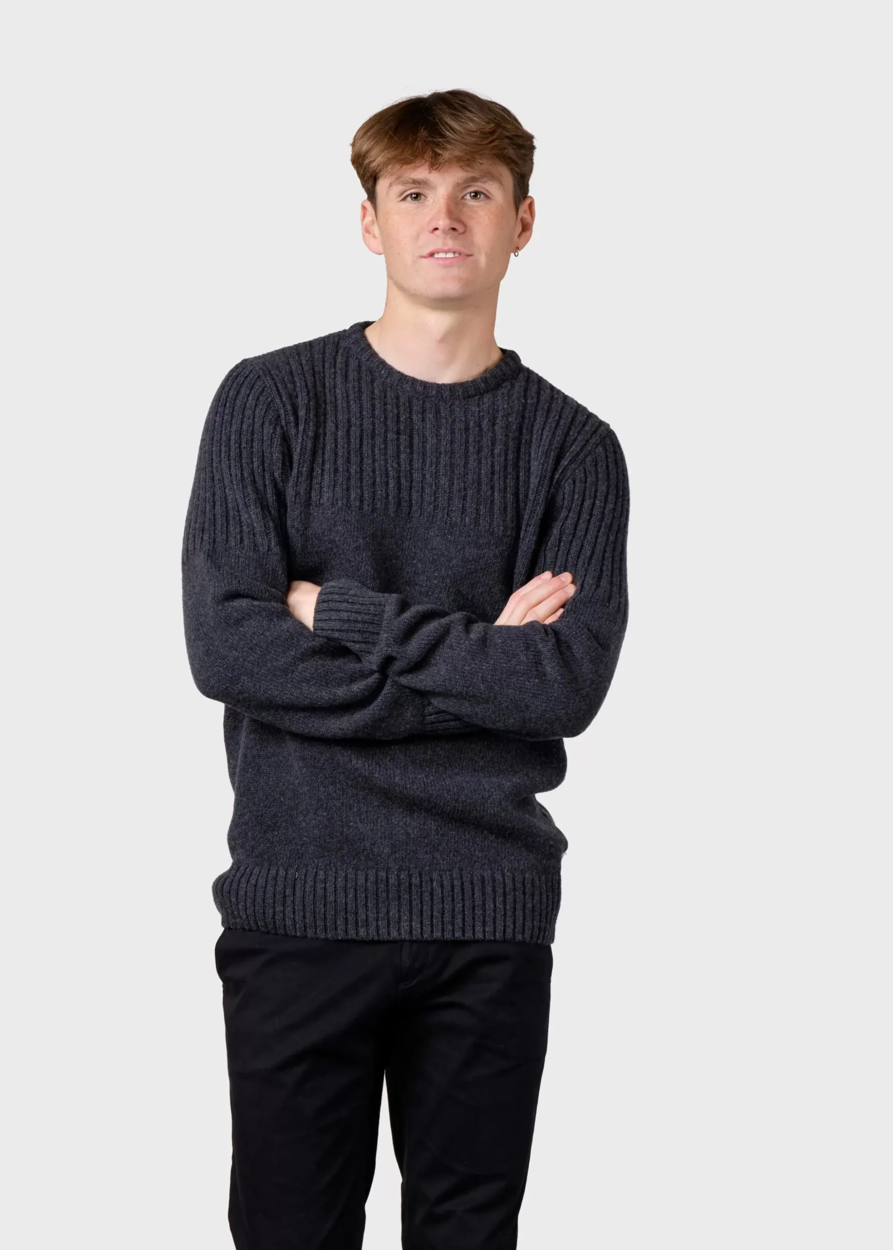 Klitmoller Collective Strick-Søren knit - Anthracite