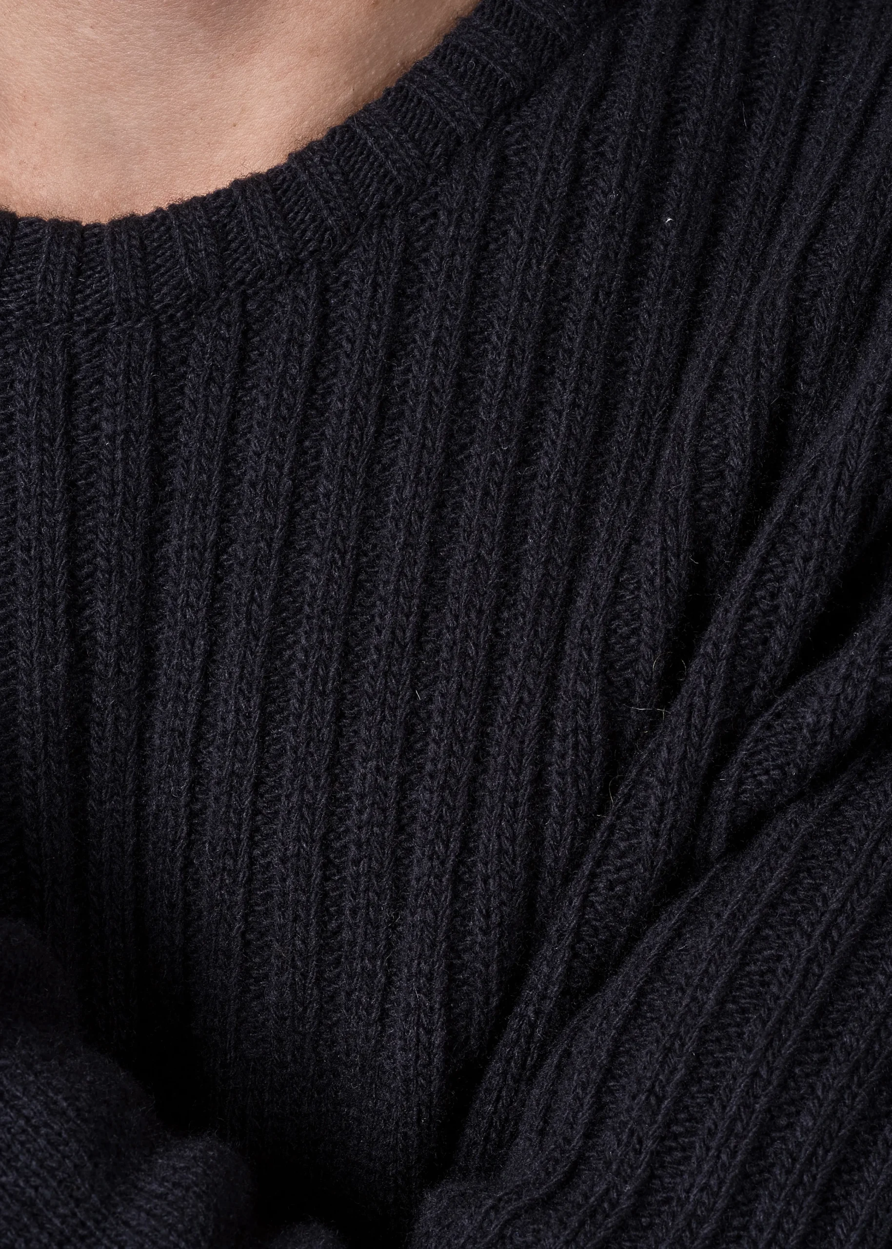 Klitmoller Collective Strick-Søren knit - Black Anthracite