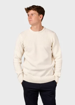 Klitmoller Collective Strick-Søren knit - Cream Anthracite