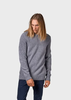 Klitmoller Collective Strick-Søren knit - Light grey Anthracite