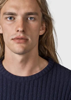 Klitmoller Collective Strick-Søren knit - Navy Anthracite