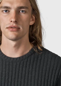 Klitmoller Collective Strick-Søren knit - Olive Anthracite