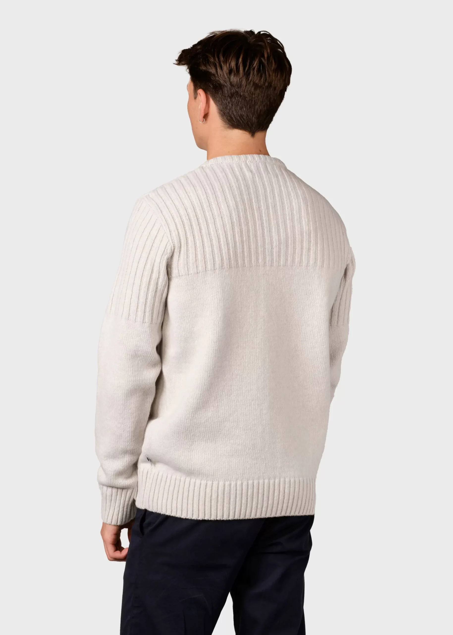 Klitmoller Collective Strick-Søren knit - Pastel grey Anthracite