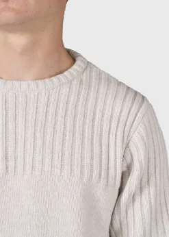 Klitmoller Collective Strick-Søren knit - Pastel grey Anthracite