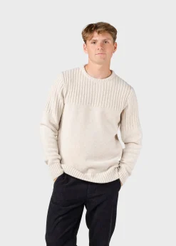Klitmoller Collective Strick-Søren knit - Pastel sand Anthracite