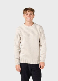 Klitmoller Collective Strick-Søren knit - Pastel sand Anthracite