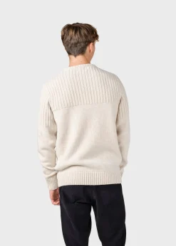 Klitmoller Collective Strick-Søren knit - Pastel sand Anthracite