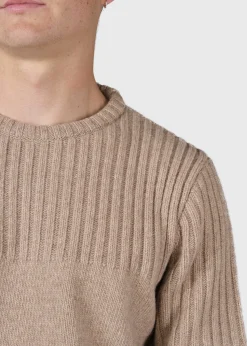 Klitmoller Collective Strick-Søren knit - Sand Anthracite