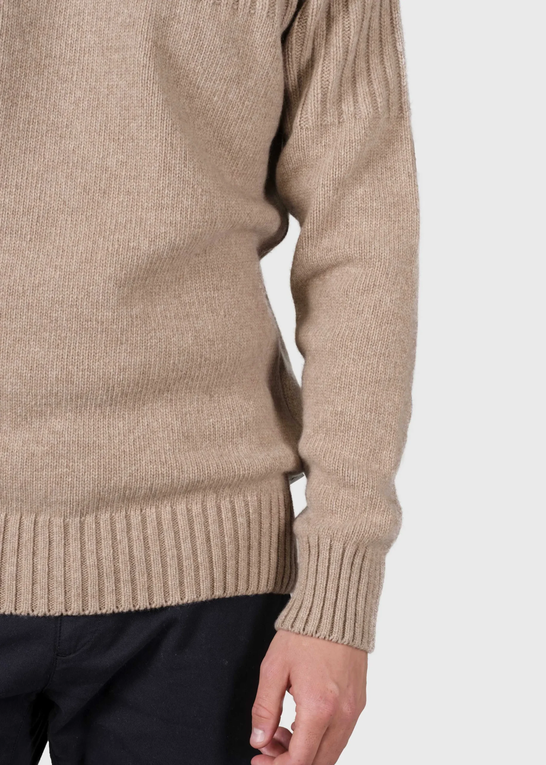 Klitmoller Collective Strick-Søren knit - Sand Anthracite