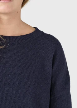 Klitmoller Collective Strick-Thea Knit dress - Navy Pastelgrey