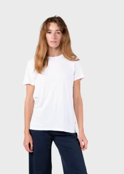Klitmoller Collective T-shirts-Thelma tee - White MossGreen