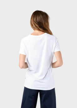 Klitmoller Collective T-shirts-Thelma tee - White MossGreen