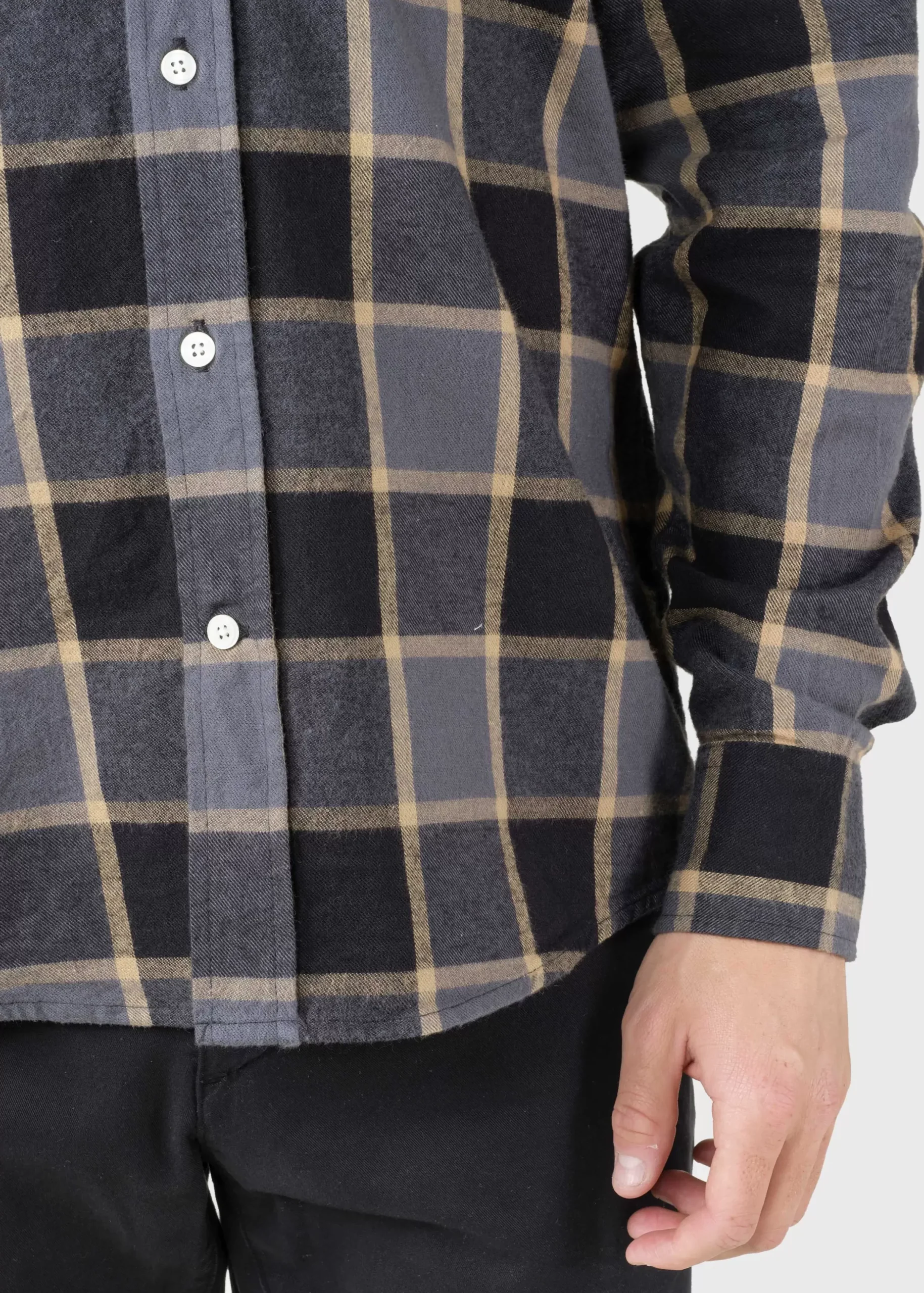 Klitmoller Collective Hemden-Thor shirt - Grey/sand check Green/greycheck