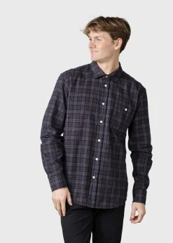 Klitmoller Collective Hemden-Thor shirt - Navy/sand/brown check Green/greycheck