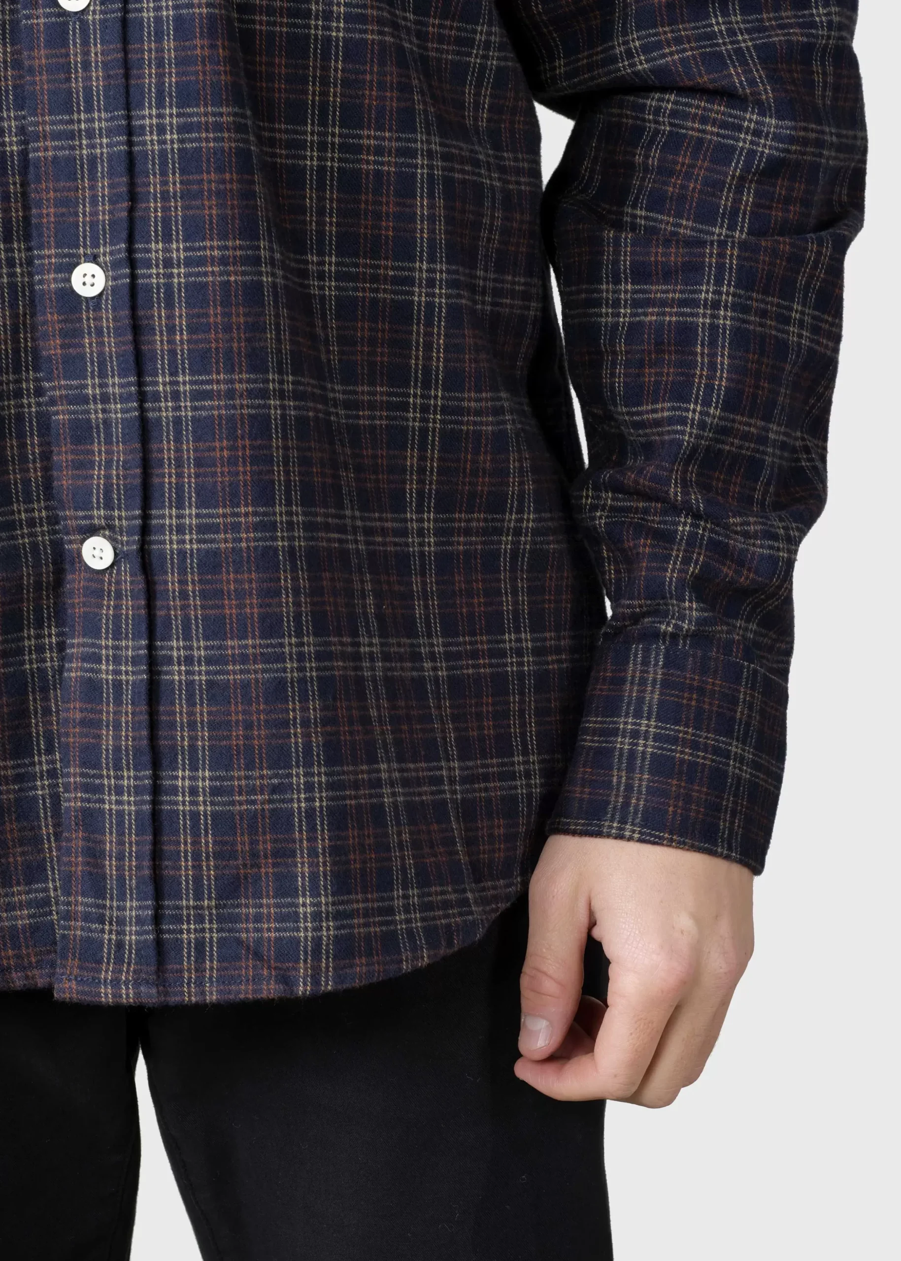 Klitmoller Collective Hemden-Thor shirt - Navy/sand/brown check Green/greycheck