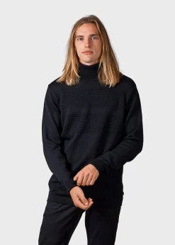 Klitmoller Collective Strick-Thorvald knit - Black Anthracite