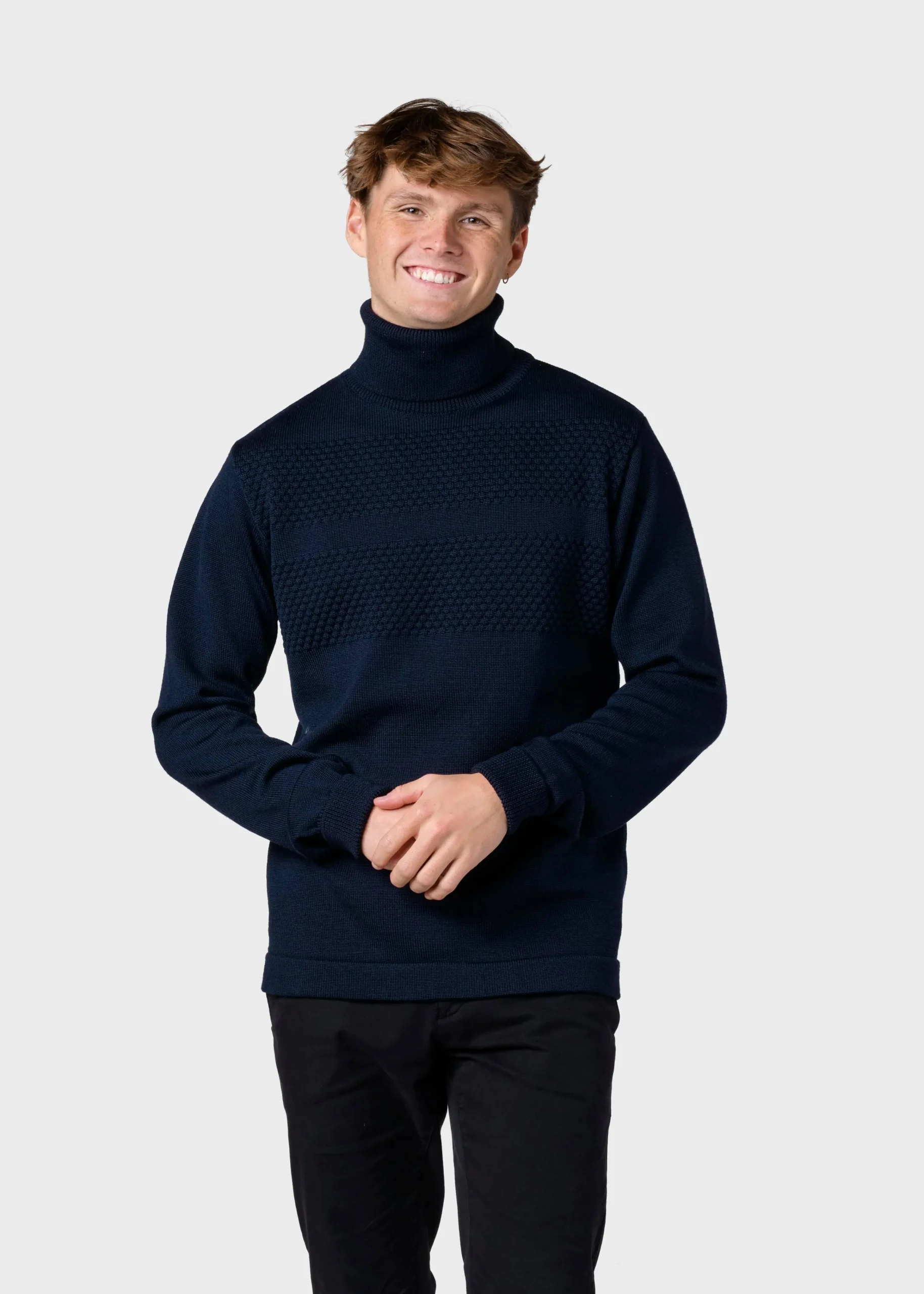 Klitmoller Collective Strick-Thorvald knit - Navy Anthracite