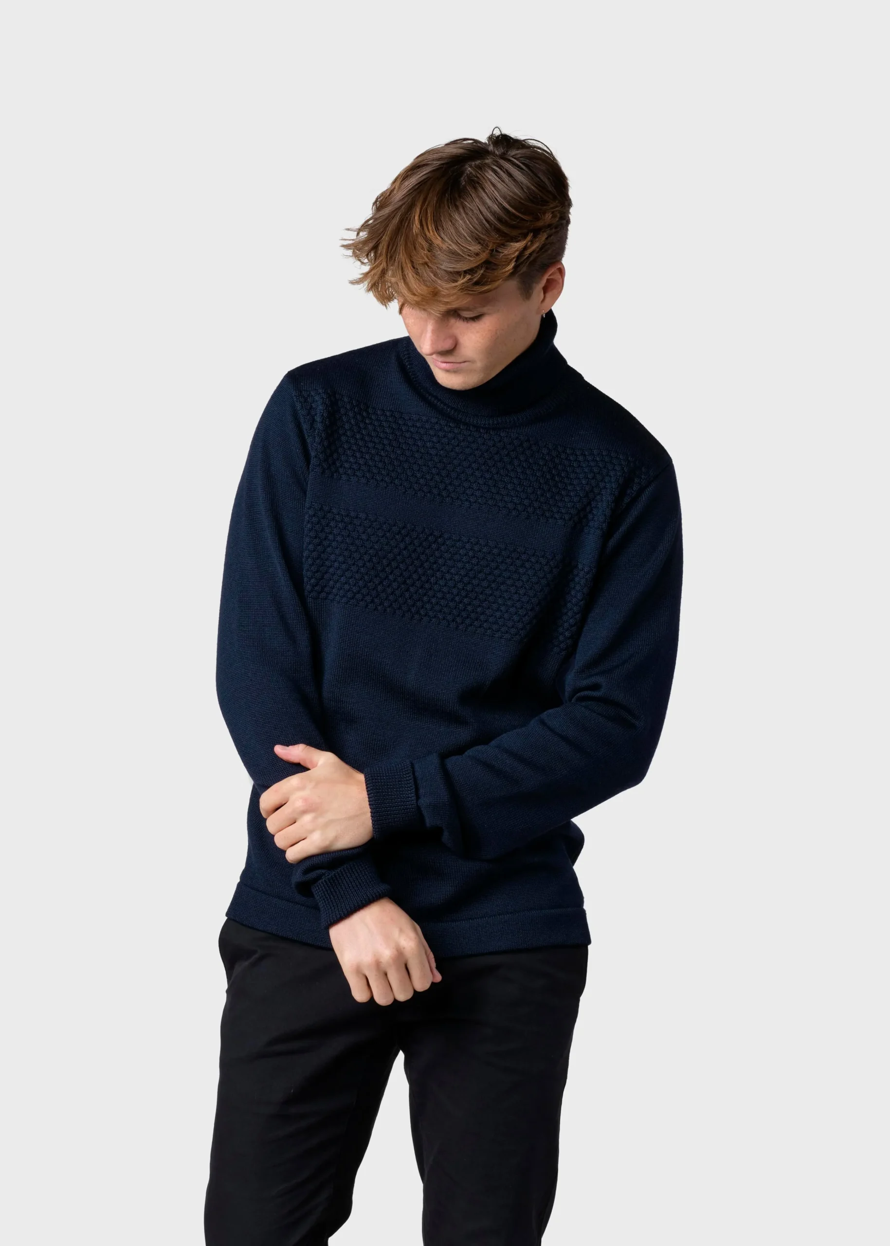 Klitmoller Collective Strick-Thorvald knit - Navy Anthracite