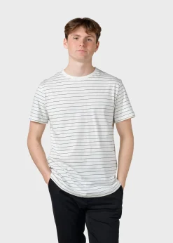 Klitmoller Collective T-shirts-Tom tee - Cream/moss green Cream/sage