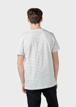 Klitmoller Collective T-shirts-Tom tee - Cream/moss green Cream/sage