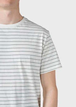 Klitmoller Collective T-shirts-Tom tee - Cream/moss green Cream/sage
