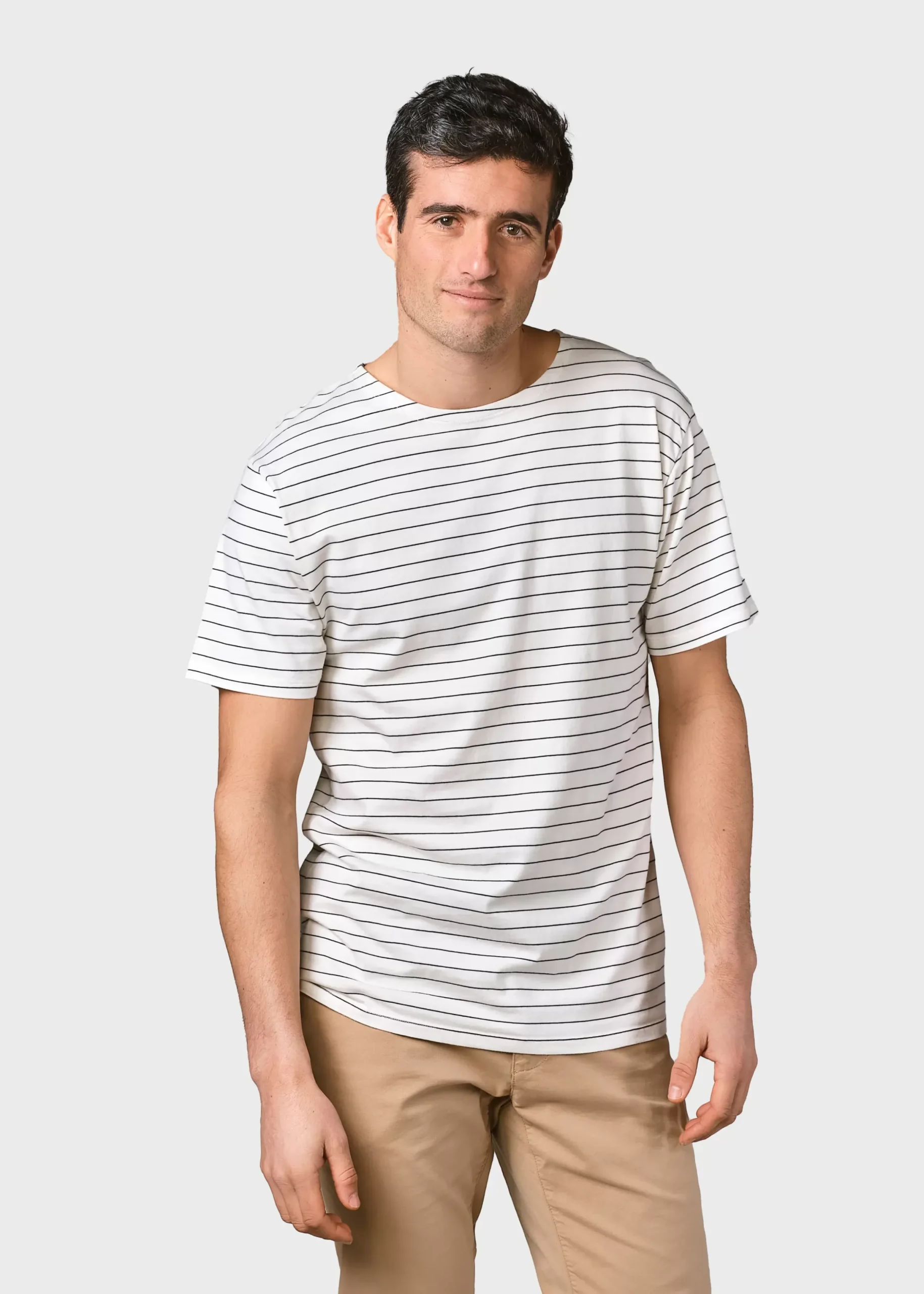 Klitmoller Collective T-shirts-Tom tee - Cream/navy Cream/sage