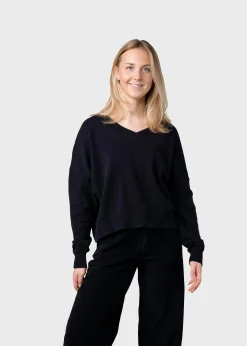 Klitmoller Collective Strick-Vanessa knit - Black Clayred