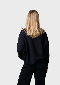 Klitmoller Collective Strick-Vanessa knit - Black Clayred