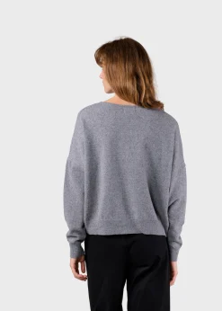 Klitmoller Collective Strick-Vanessa knit - Light grey Clayred