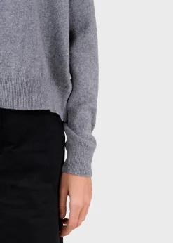 Klitmoller Collective Strick-Vanessa knit - Light grey Clayred
