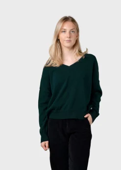 Klitmoller Collective Gebürstete Merinowolle-Vanessa knit - Moss Green Clayred