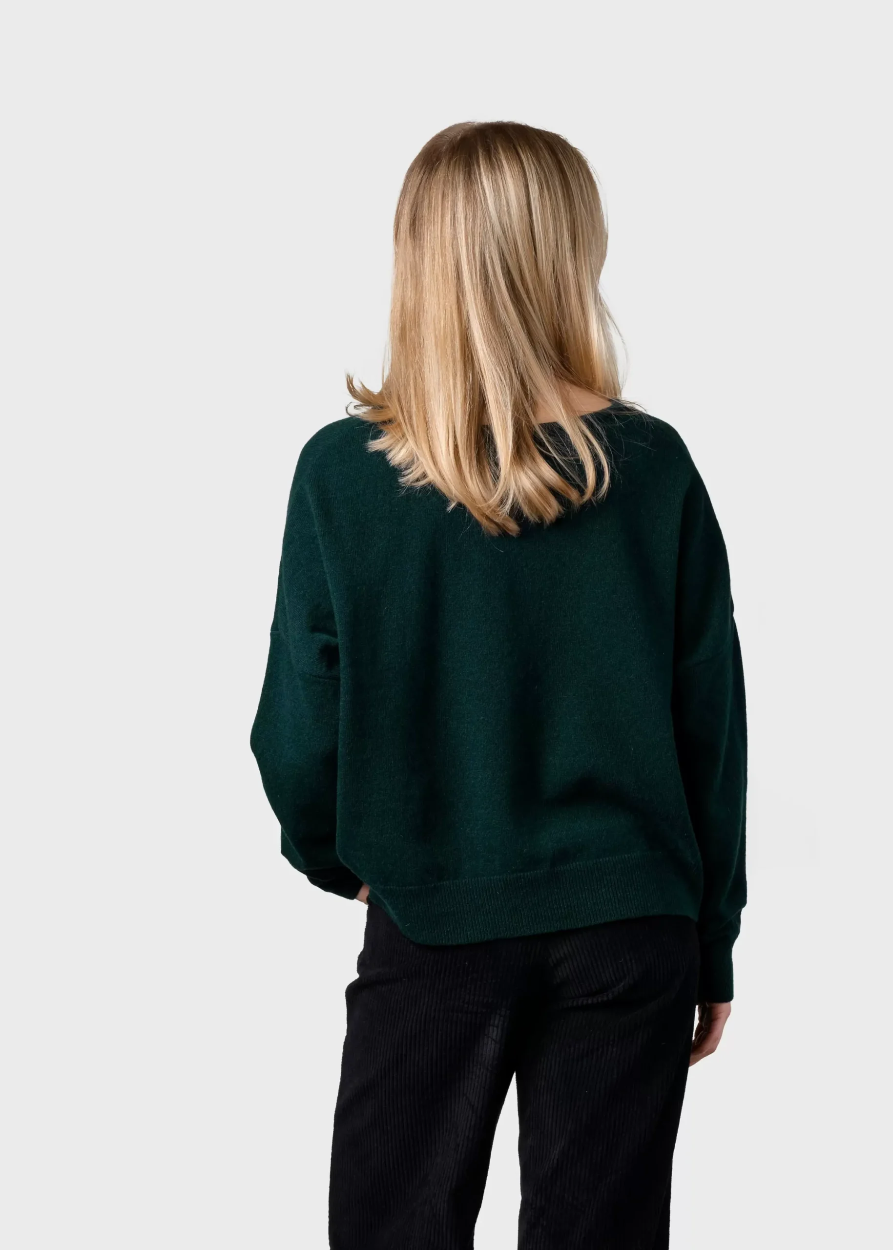 Klitmoller Collective Gebürstete Merinowolle-Vanessa knit - Moss Green Clayred