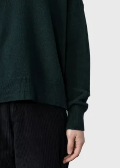 Klitmoller Collective Gebürstete Merinowolle-Vanessa knit - Moss Green Clayred