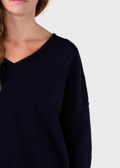 Klitmoller Collective Strick-Vanessa knit - Navy Clayred