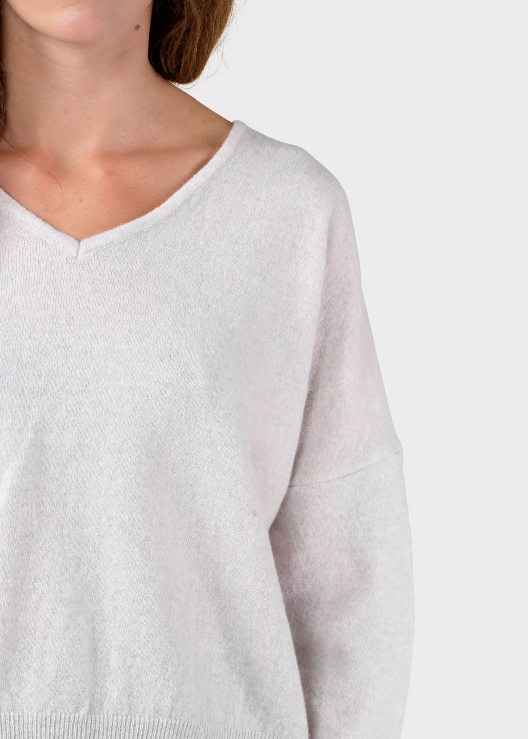 Klitmoller Collective Strick-Vanessa knit - Pastel grey Clayred
