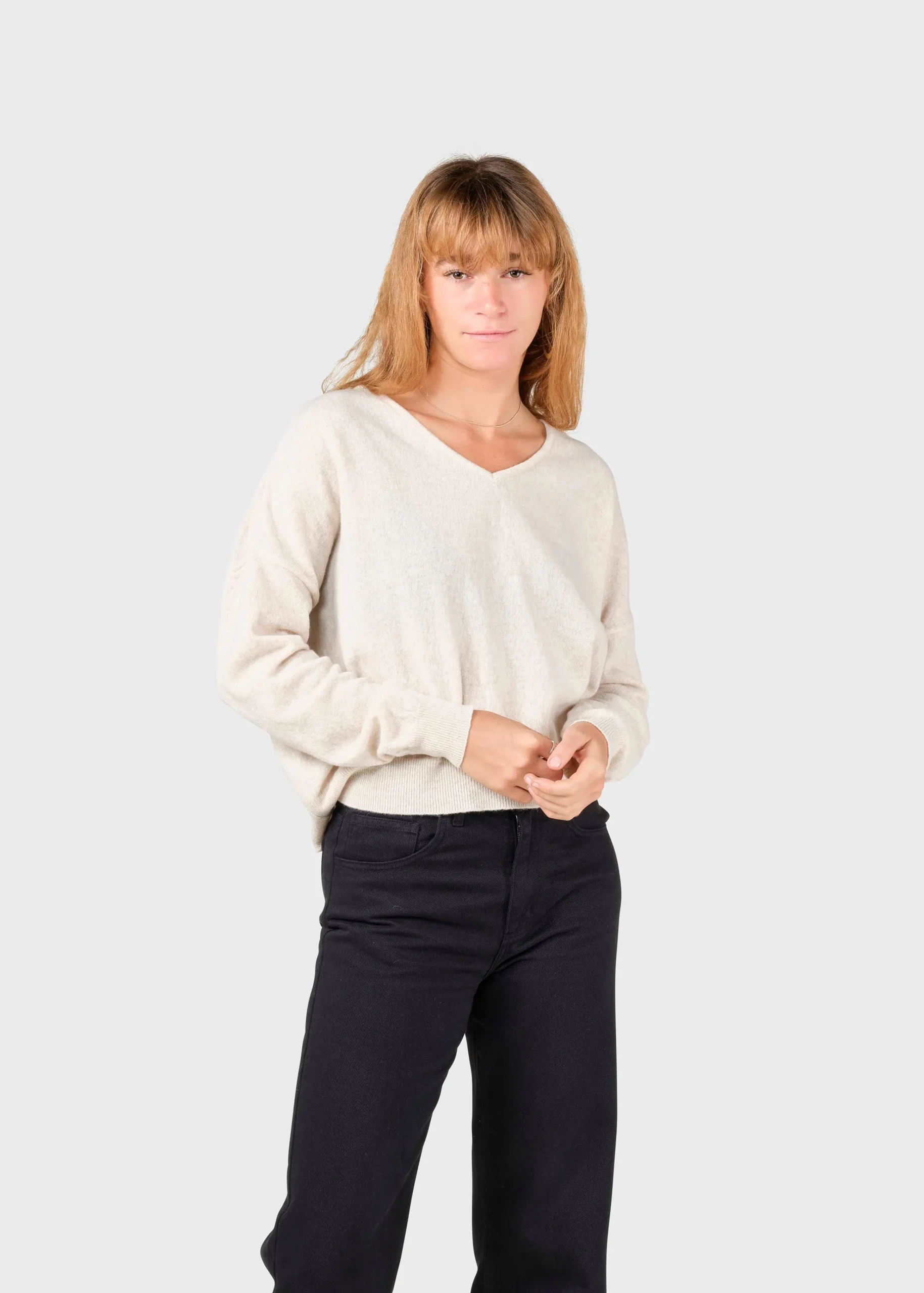 Klitmoller Collective Strick-Vanessa knit - Pastel sand Clayred