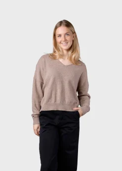 Klitmoller Collective Strick-Vanessa knit - Sand Clayred