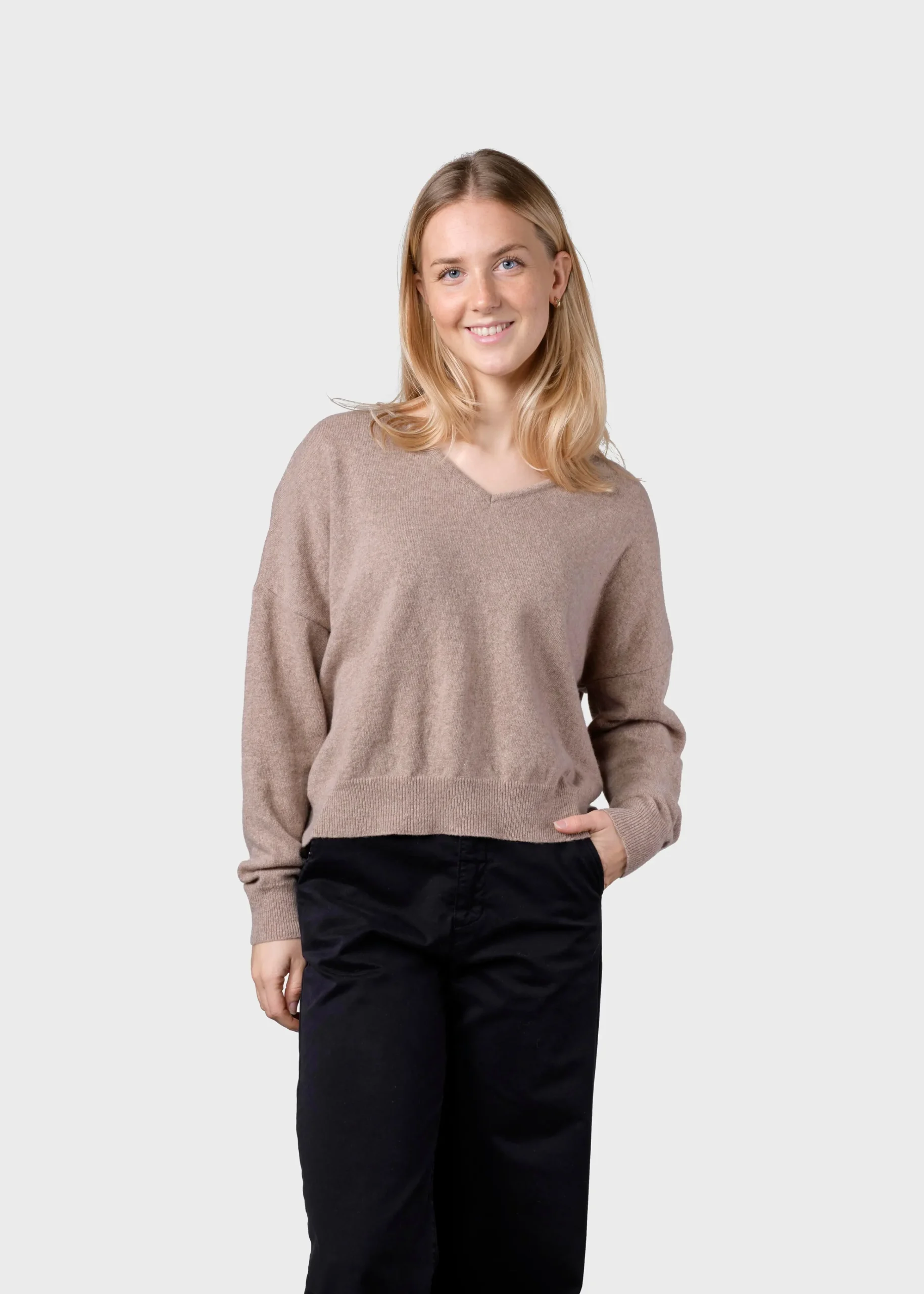 Klitmoller Collective Strick-Vanessa knit - Sand Clayred