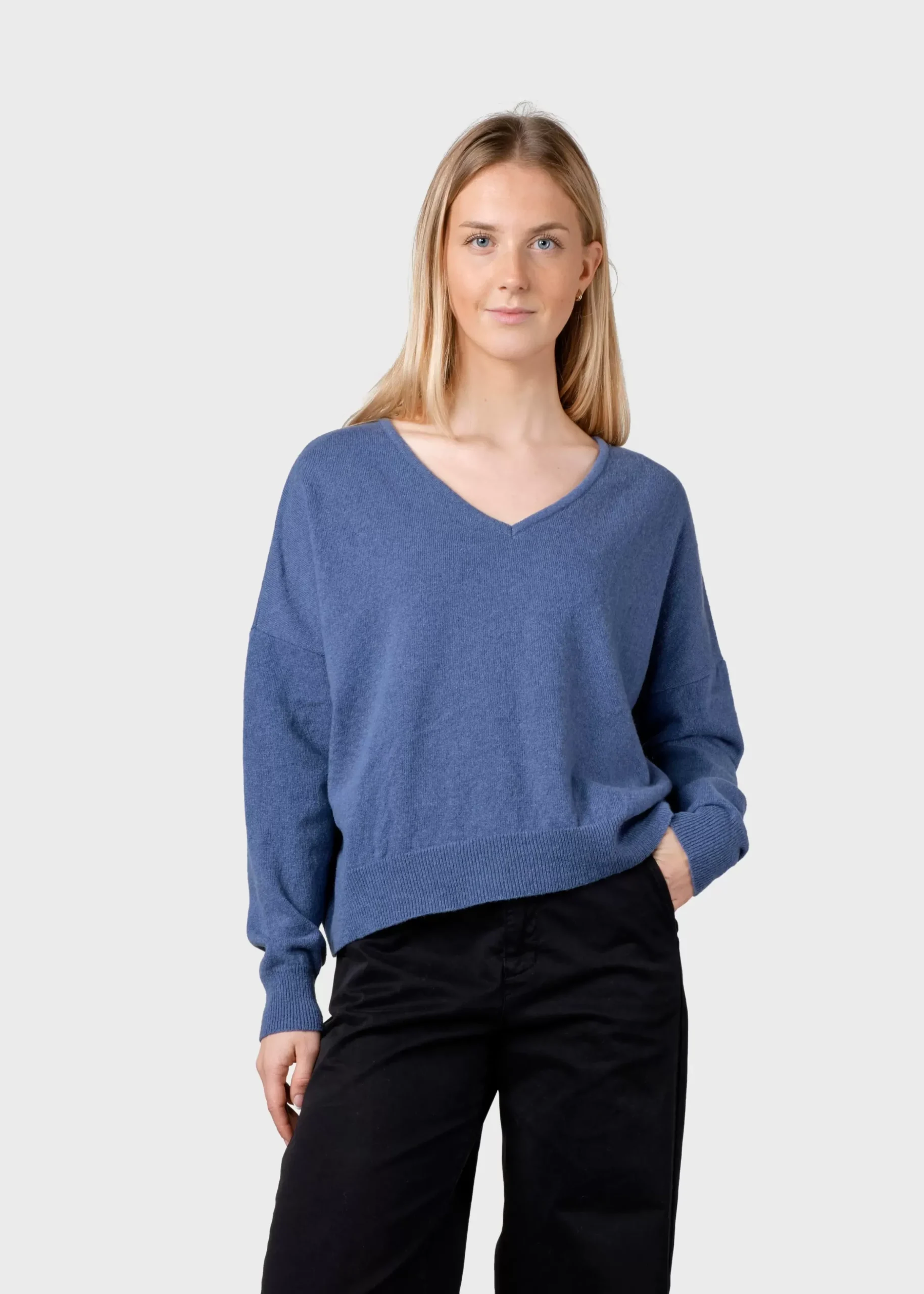 Klitmoller Collective Strick-Vanessa knit - Sky blue Clayred