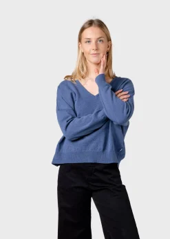 Klitmoller Collective Strick-Vanessa knit - Sky blue Clayred