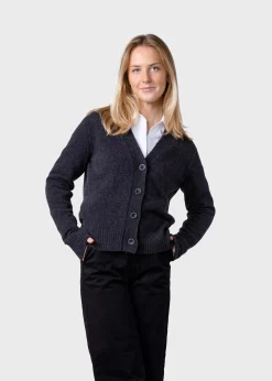 Klitmoller Collective Strick-Wilma knit cardigan - Anthracite Black