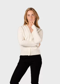 Klitmoller Collective Strick-Wilma knit cardigan - Cream Black