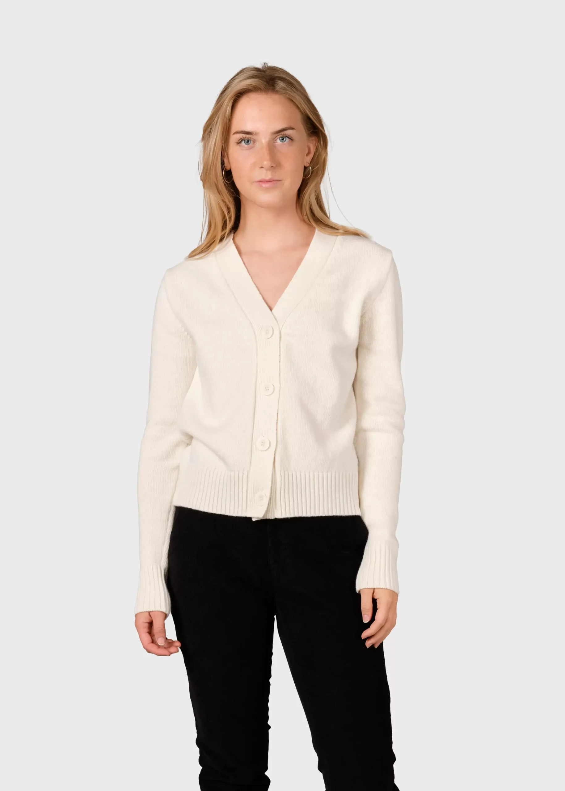 Klitmoller Collective Strick-Wilma knit cardigan - Cream Black
