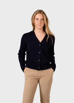 Klitmoller Collective Strick-Wilma knit cardigan - Navy Black