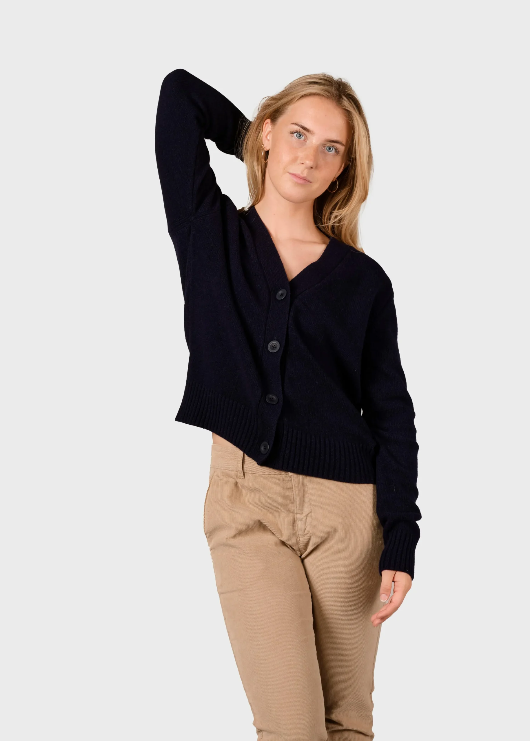 Klitmoller Collective Strick-Wilma knit cardigan - Navy Black
