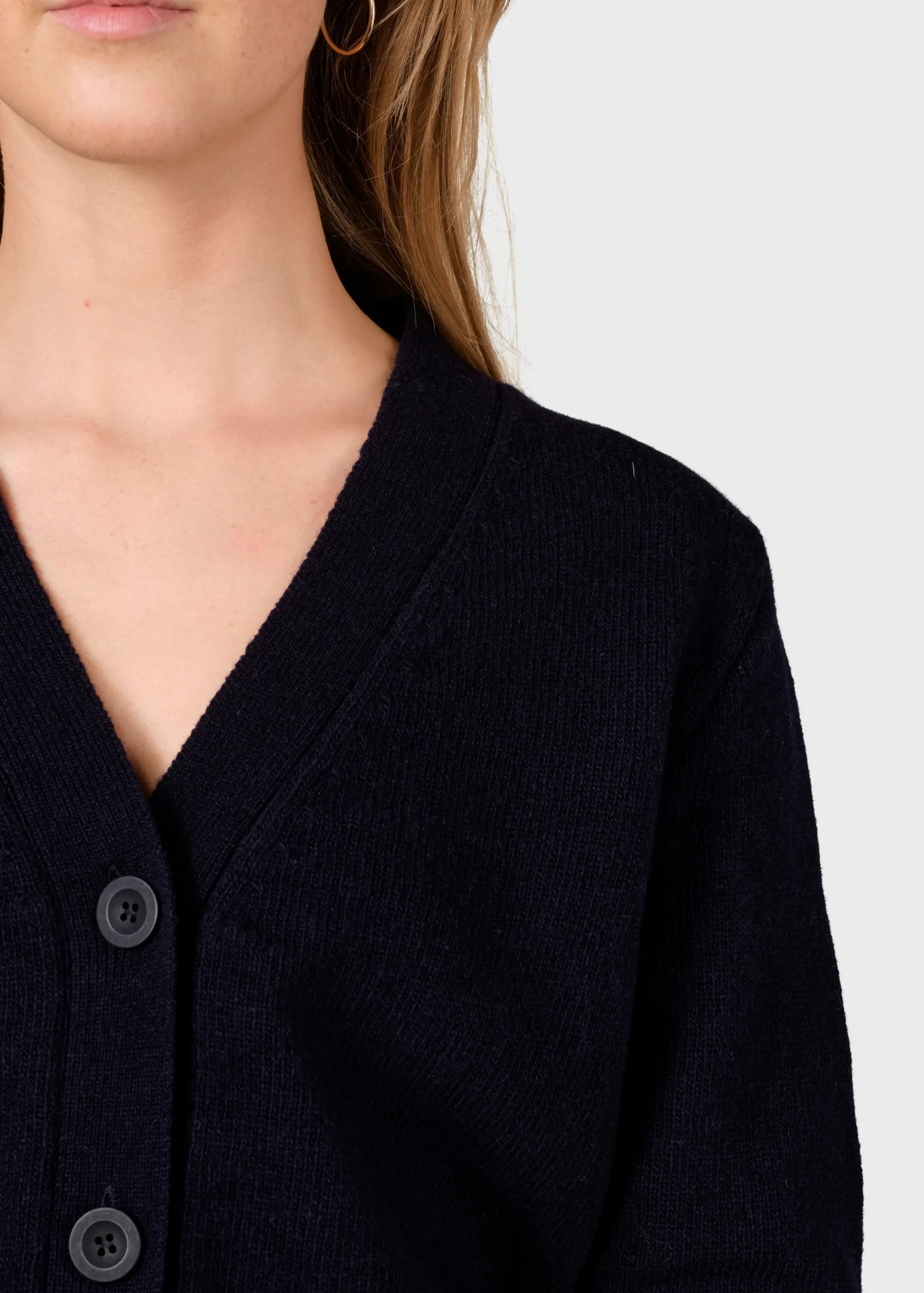 Klitmoller Collective Strick-Wilma knit cardigan - Navy Black